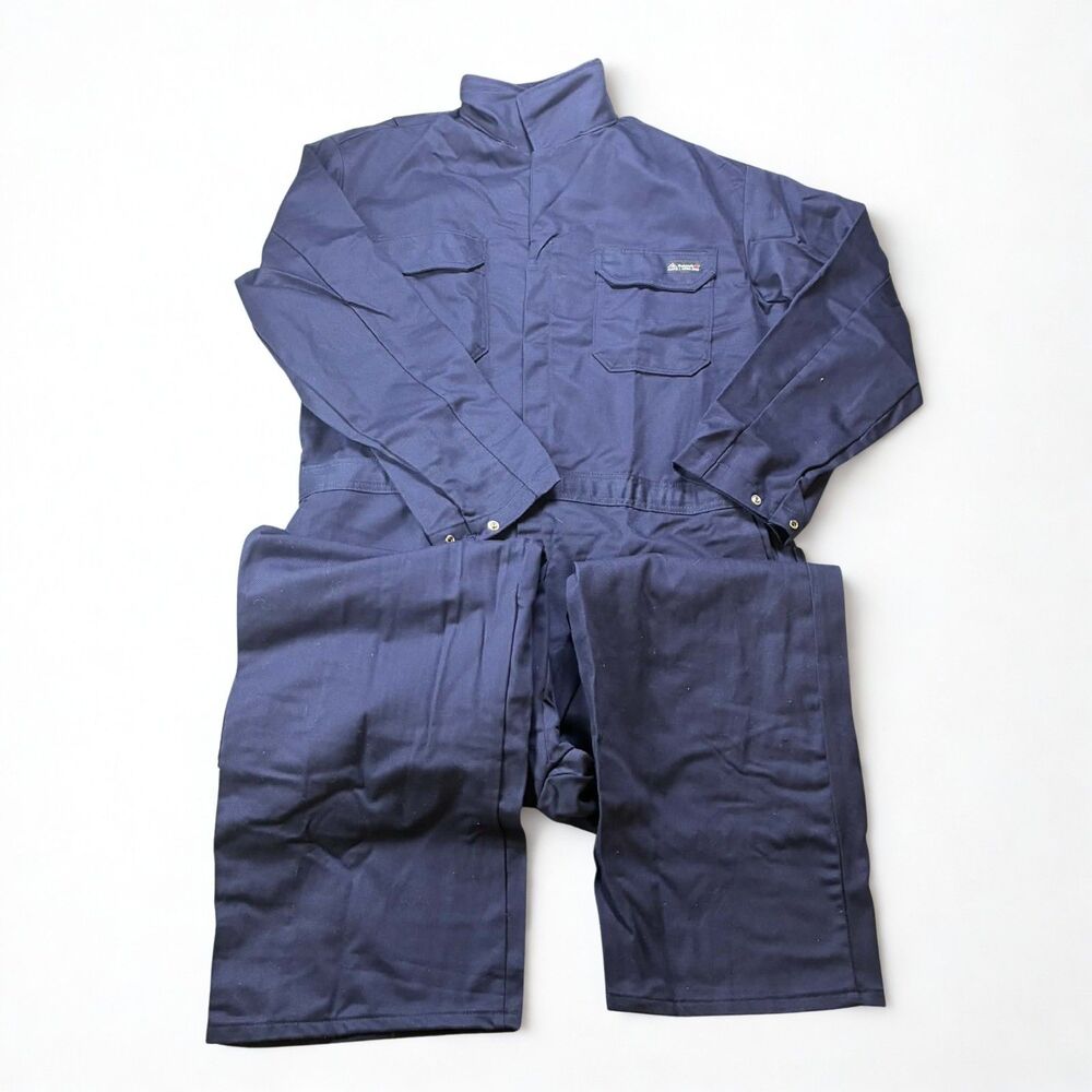 Bulwark FR Coveralls Mens XXL RG Navy CAT 2 NFPA 2112 Flame Resistant Workwear
